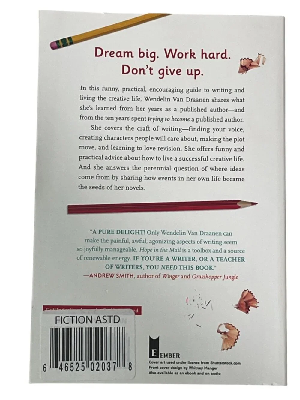 Hope in the Mail Wendelin Van Draanen YA Writing Memoir Paperback Book